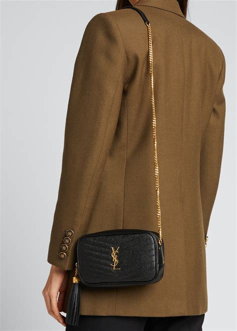 ysl black mini lou chain bag|ysl small loulou bag.